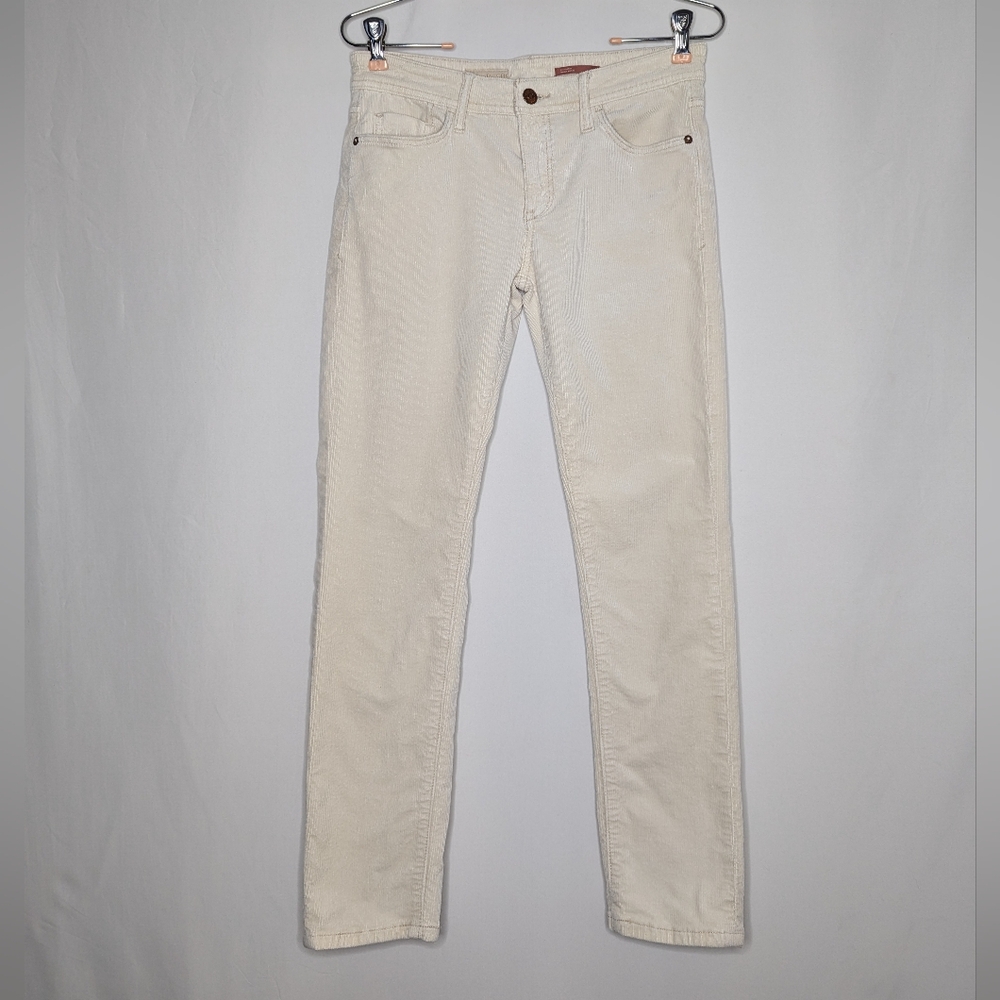 Pilcro Women's Cream Corduroy Serif Ankle Pants Size 25